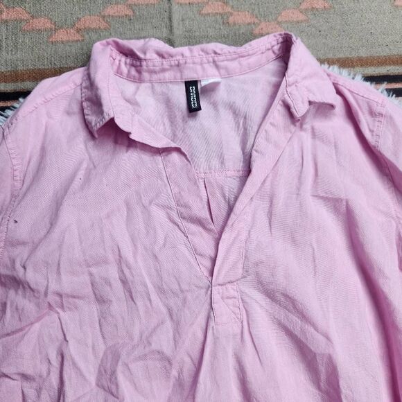 Pink Tunic Blouse Collar H&M Divided Women's Medium - Picture 4 of 5